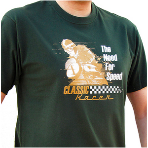 SoCal Classic Racer, British Racing Green Motorbike T-Shirt