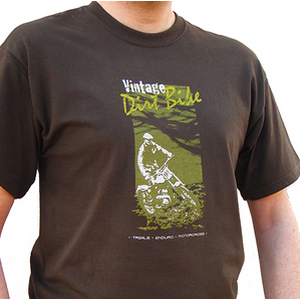 SoCal Vintage Dirt Bike, Dark Brown Motorbike T-Shirt